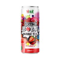 Popping Boba Bubble Tea Drink - Strawberry - 320ml