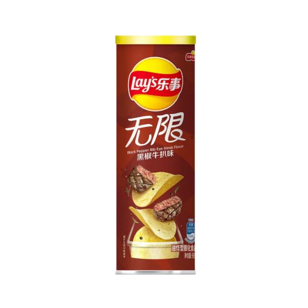 Lays - Unlimited Black Pepper Rib Eye Steak Flavor - 90g [CN]