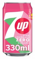 7UP - Pink Lemonade Zero Sugar - 330ml [GB]