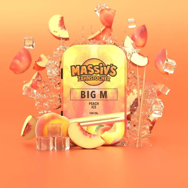 BIG M - Peach Ice - Massivs Zahnstocher - 50g (100x)